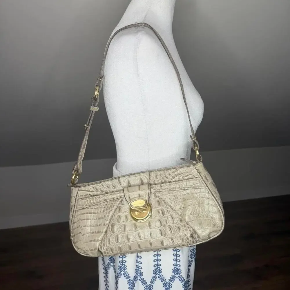 Brahmin croc embossed